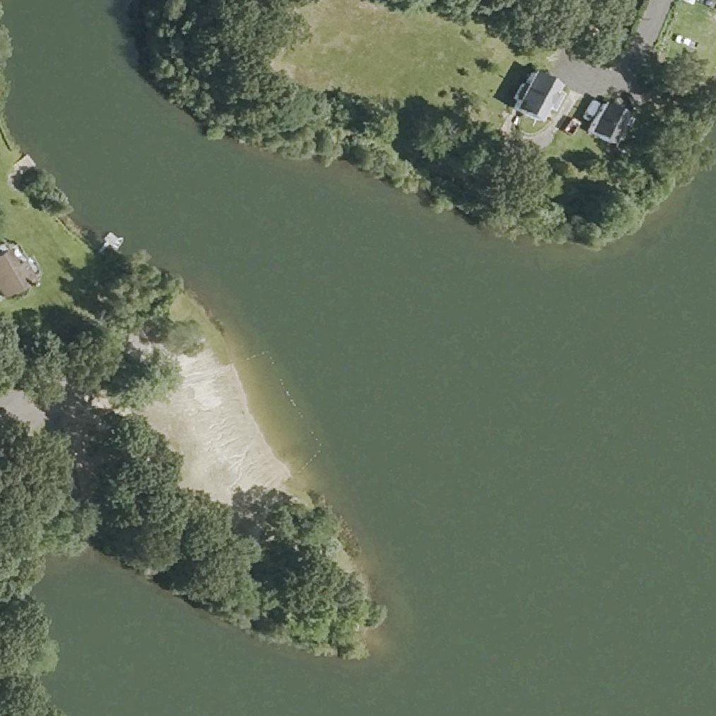 Aerial map of Whiting's Pond Beach