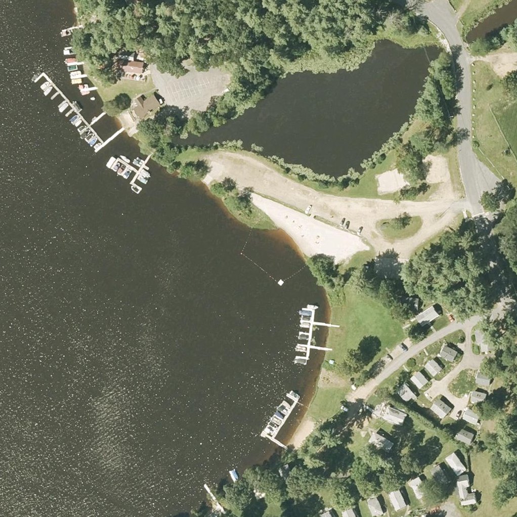 Aerial map of Wickaboag Lake Town Beach