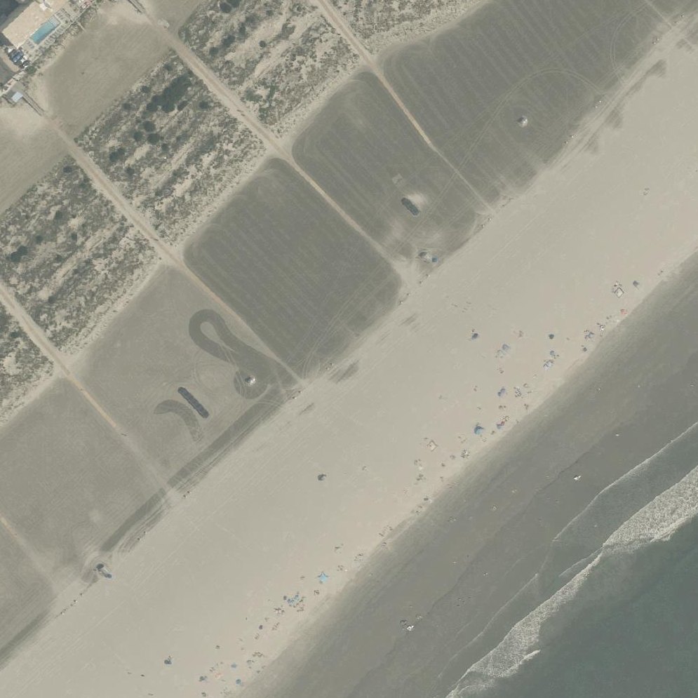 Aerial map of Wildwood Crest Beach New Jersey