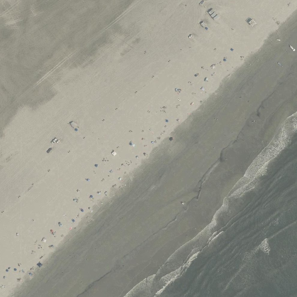 Aerial map of Wildwood N.J. Beach