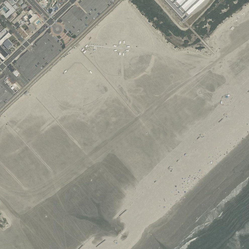 Aerial map of Wildwoods Beach Ball Sign