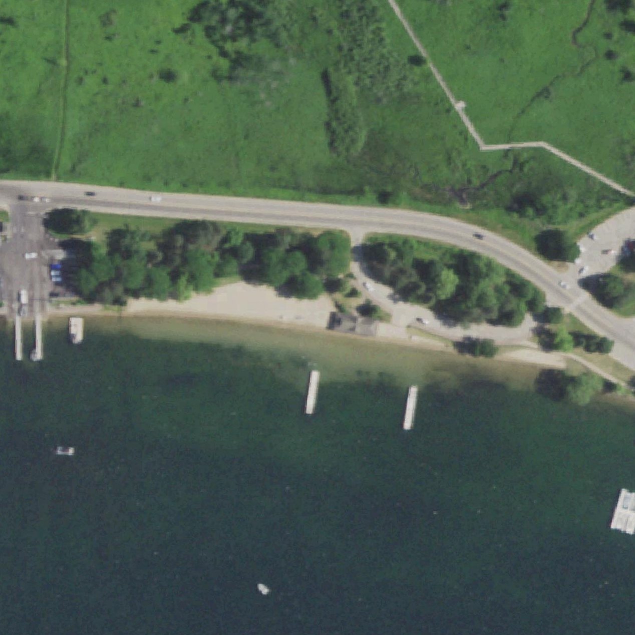 Aerial map of Williams Bay Beach