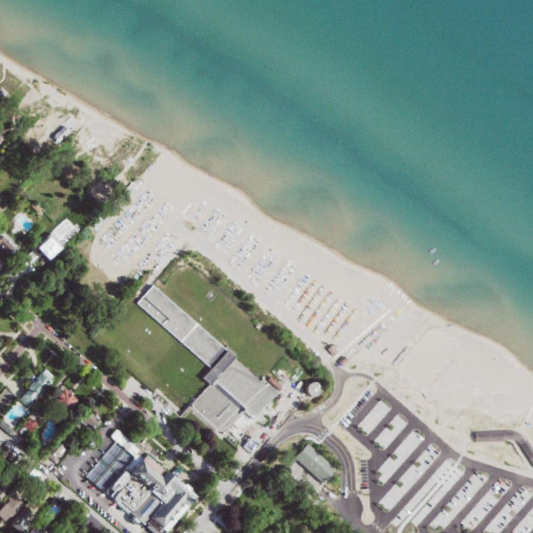 Aerial map of Wilmette Sailing Beach