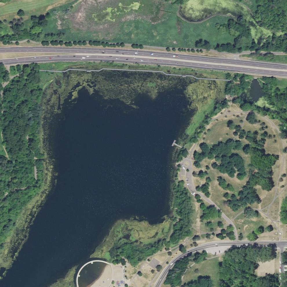 Aerial map of Wirth Lake Beach