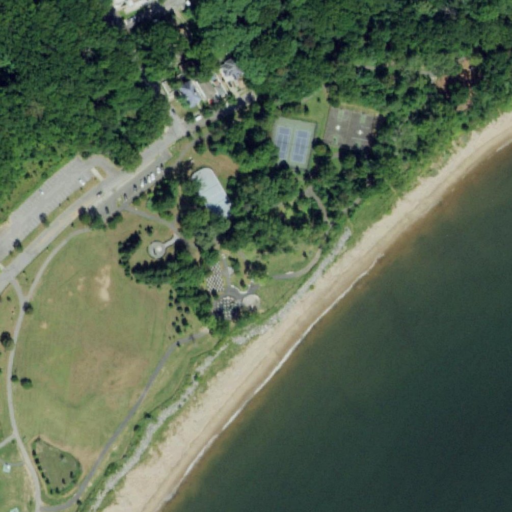 Aerial map of Wolfe's Pond Beach