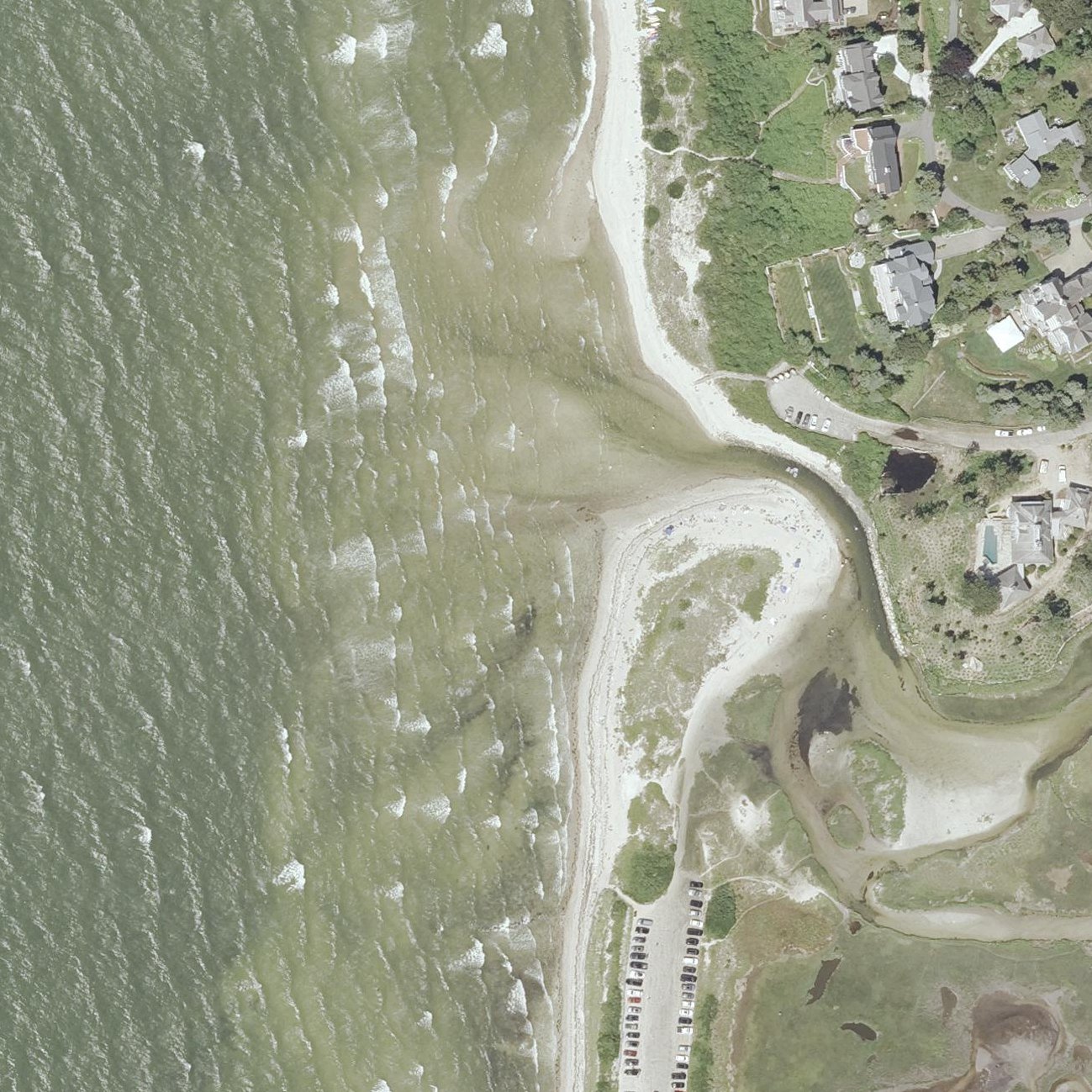 Aerial map of Woodneck Beach