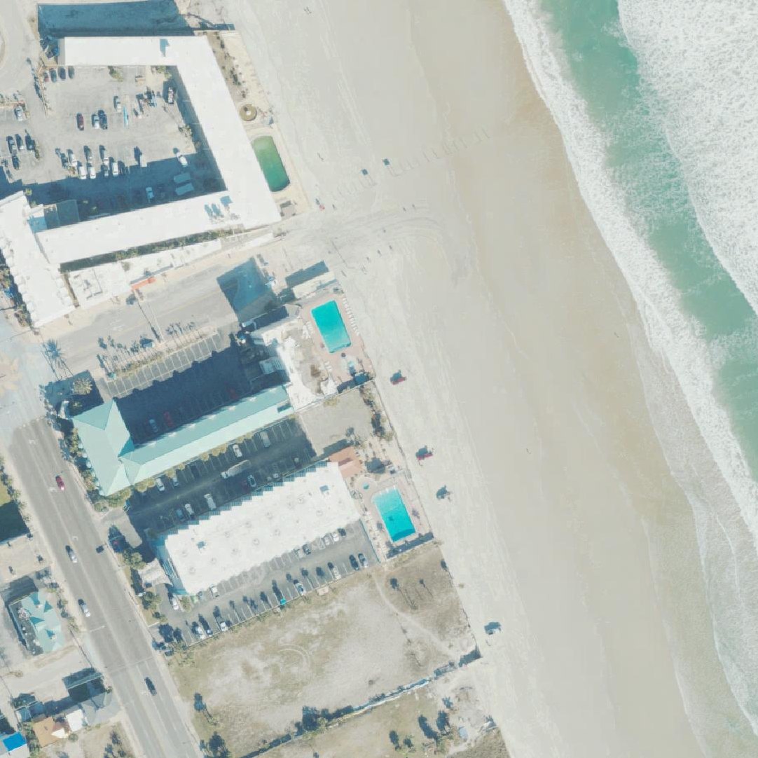 Aerial map of Worlds Most Famous Beach Daytona Beach