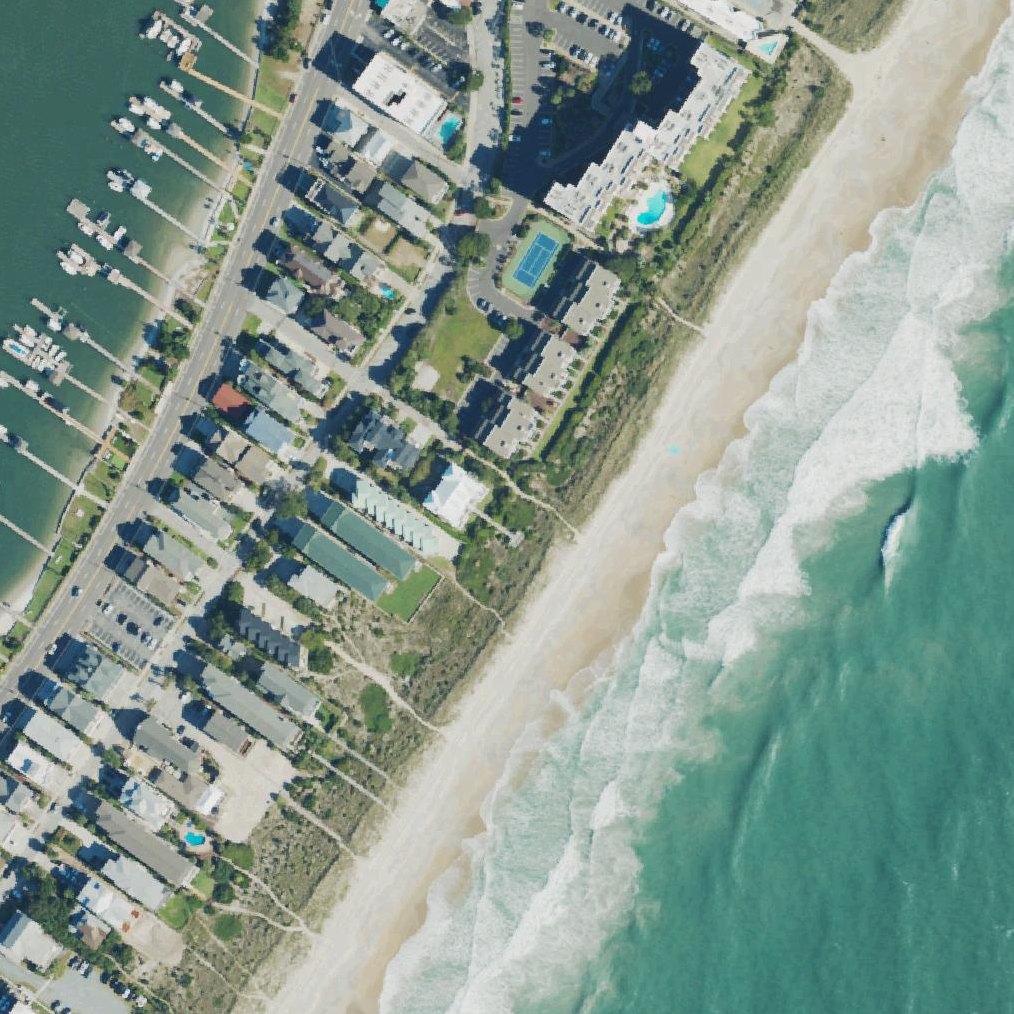Aerial map of Wrightsville Beach
