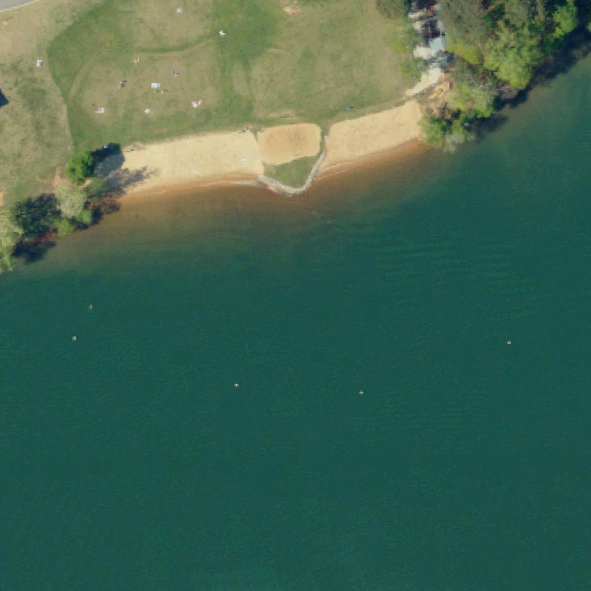 Aerial map of Y Beach