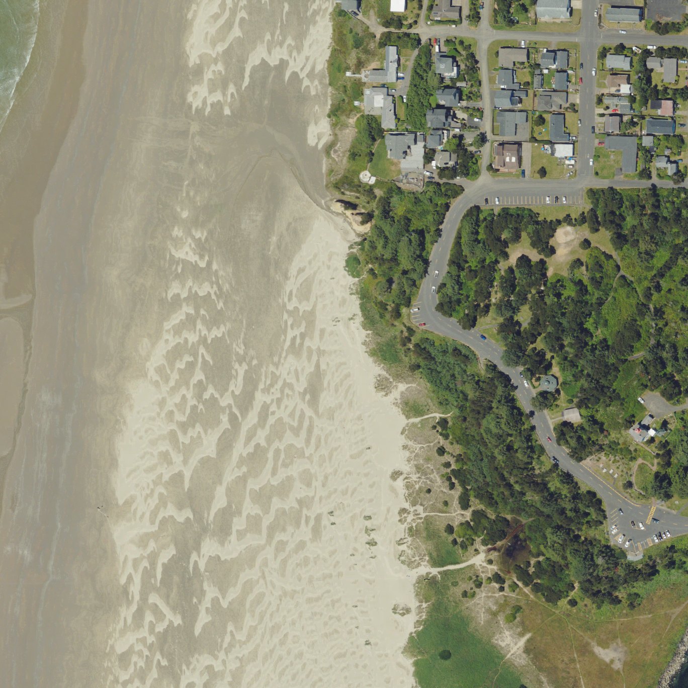 Aerial map of Yaquina Bay Beach Viewpoint