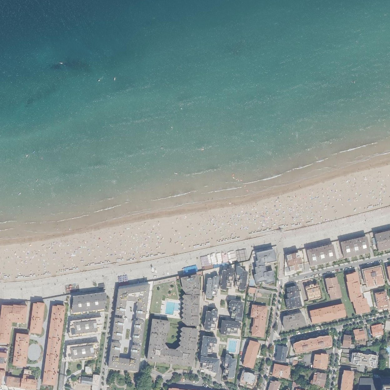 Aerial map of Zarautz Beach