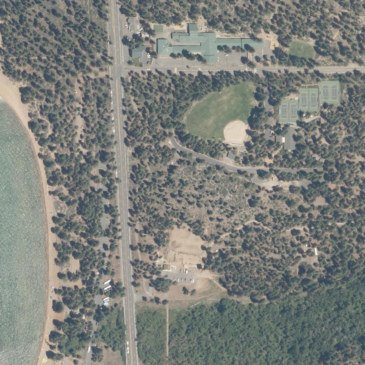 Aerial map of Zephyr Cove Park