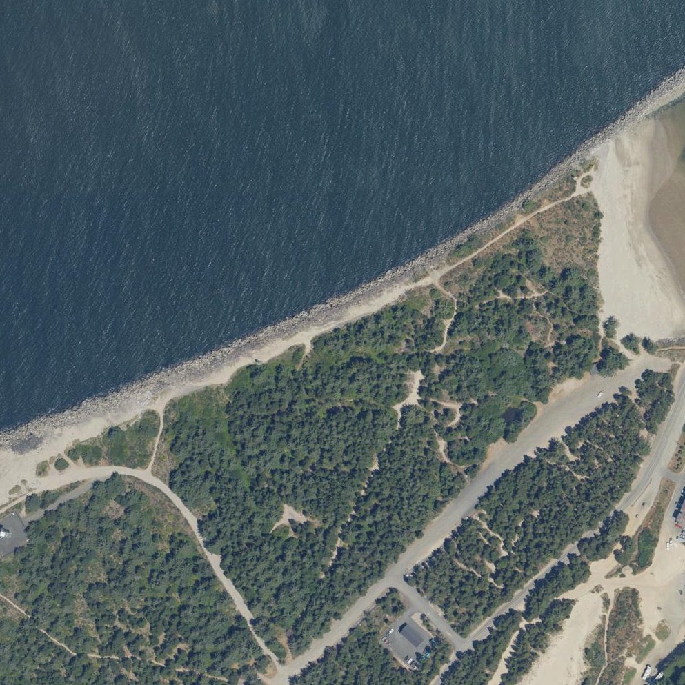 Aerial map of Ziolkouski Beach Park