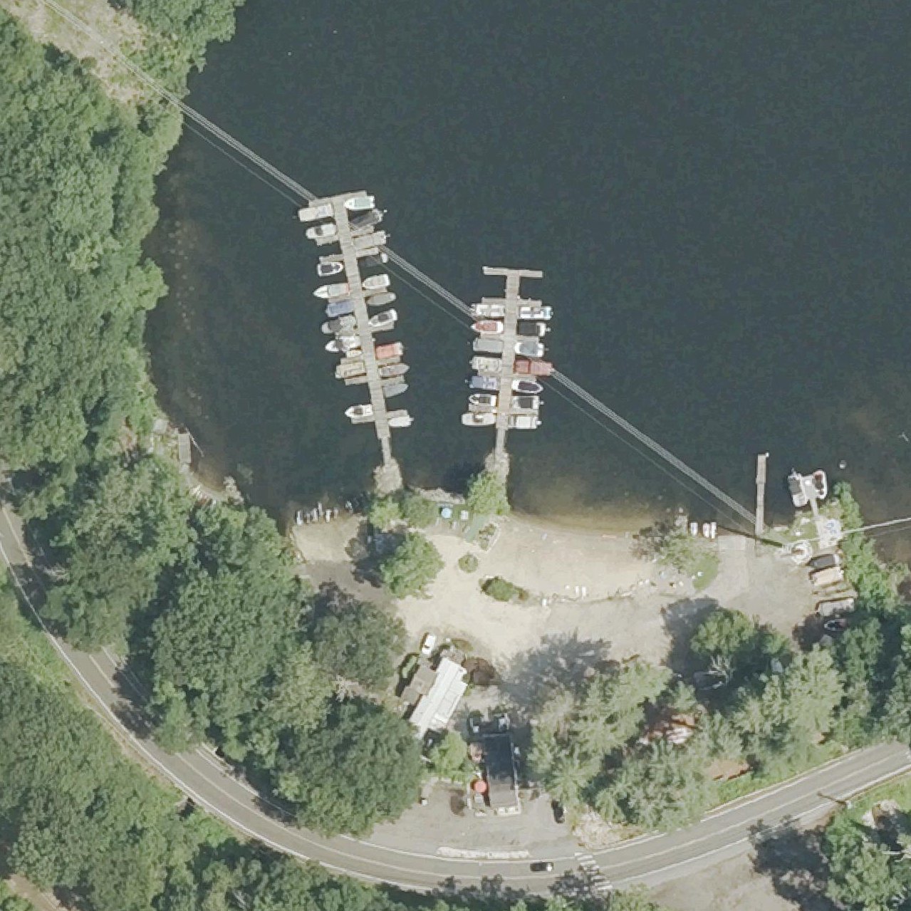 Aerial map of Zoar Beach