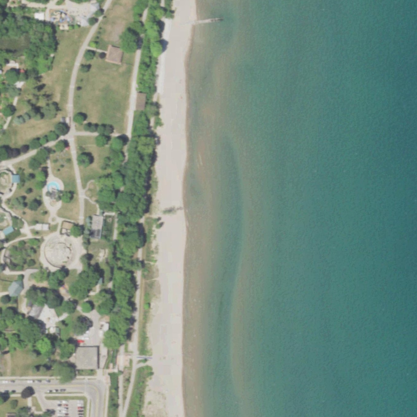 Aerial map of Zoo Beach