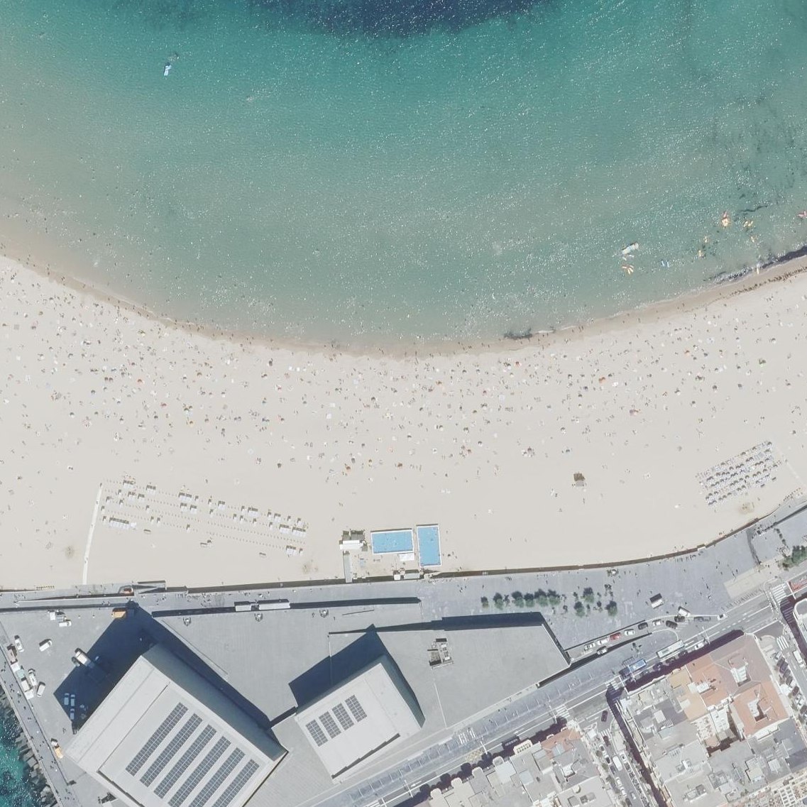 Aerial map of Zurriola beach