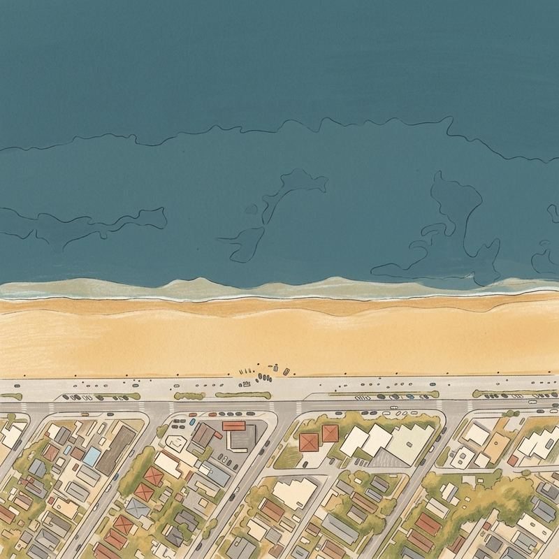 Aerial map of Alki Beach