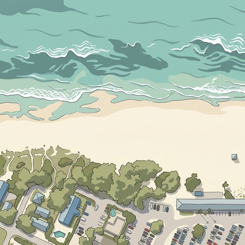 Aerial map of Anna Maria Public Beach