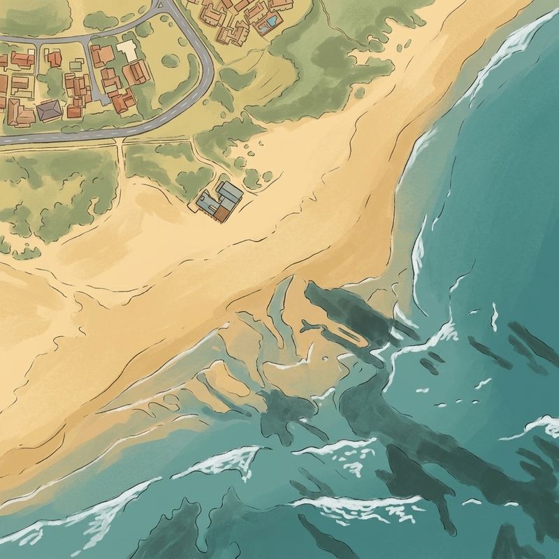 Aerial map of Aston Bay Beach