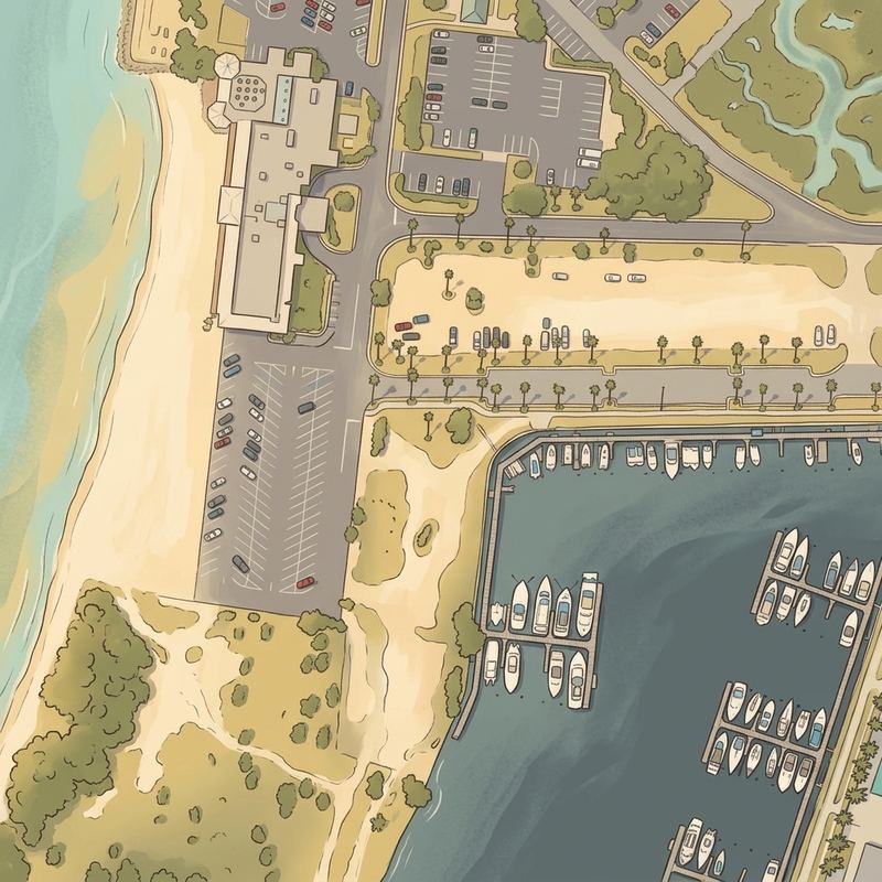 Aerial map of Bahia Beach
