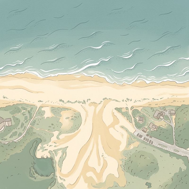 Aerial map of Ballston Beach