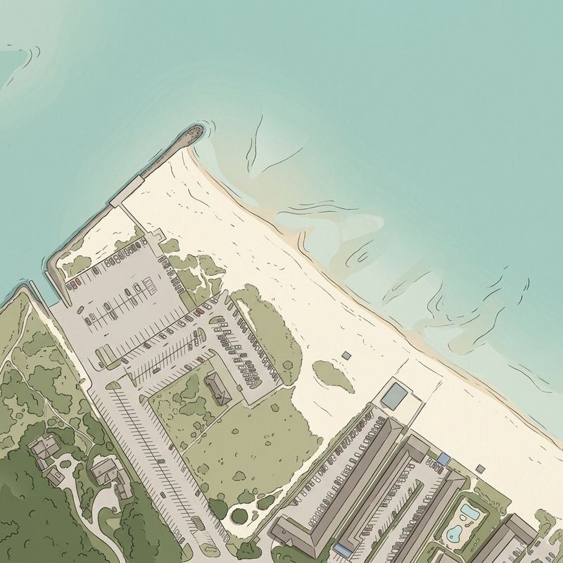 Aerial map of Bass River Beach