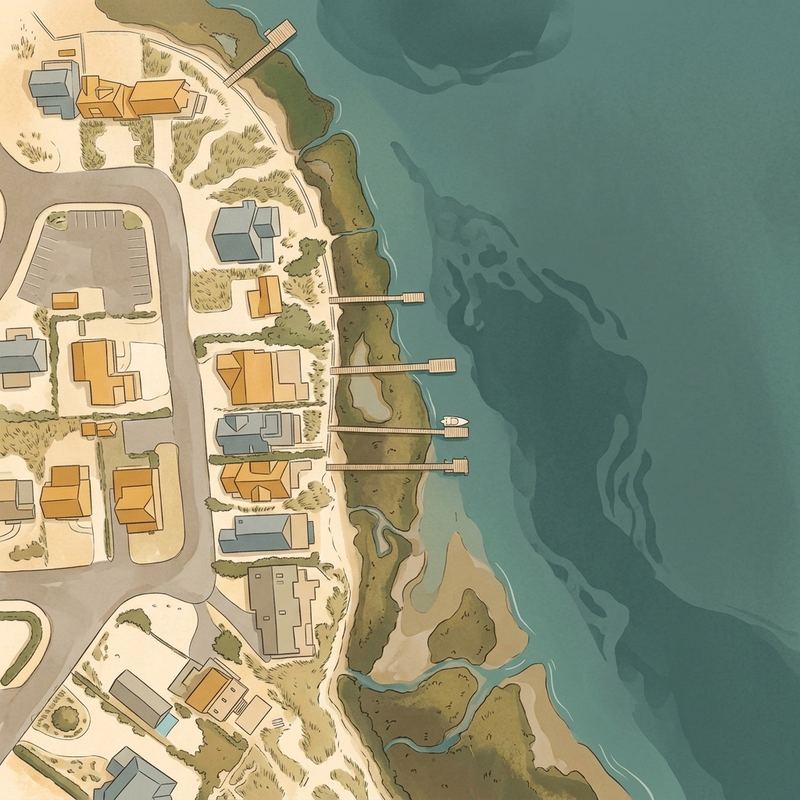 Aerial map of Baxter Beach