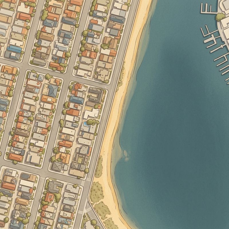 Aerial map of Bayshore Beach