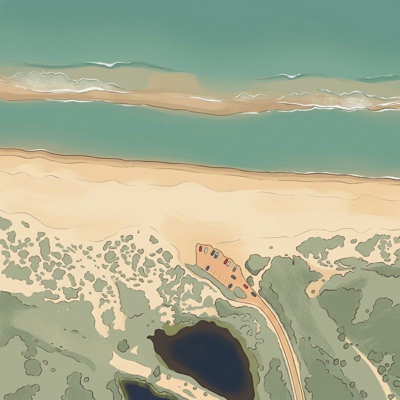 Aerial map of Beach Access Ramp 43