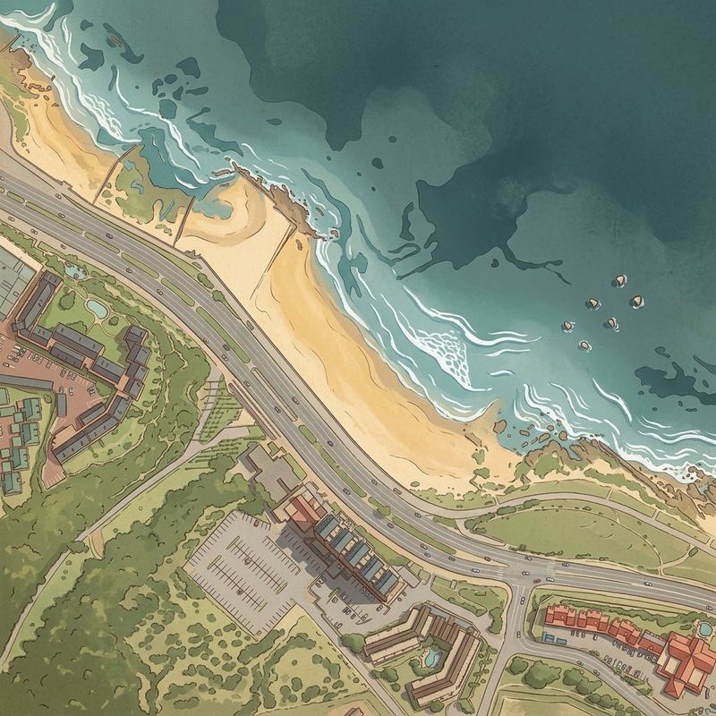 Aerial map of Beach Rd Summerstrand