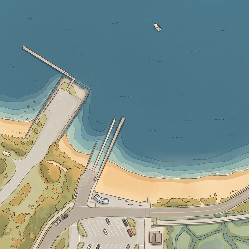 Aerial map of Beesley's Point Beach