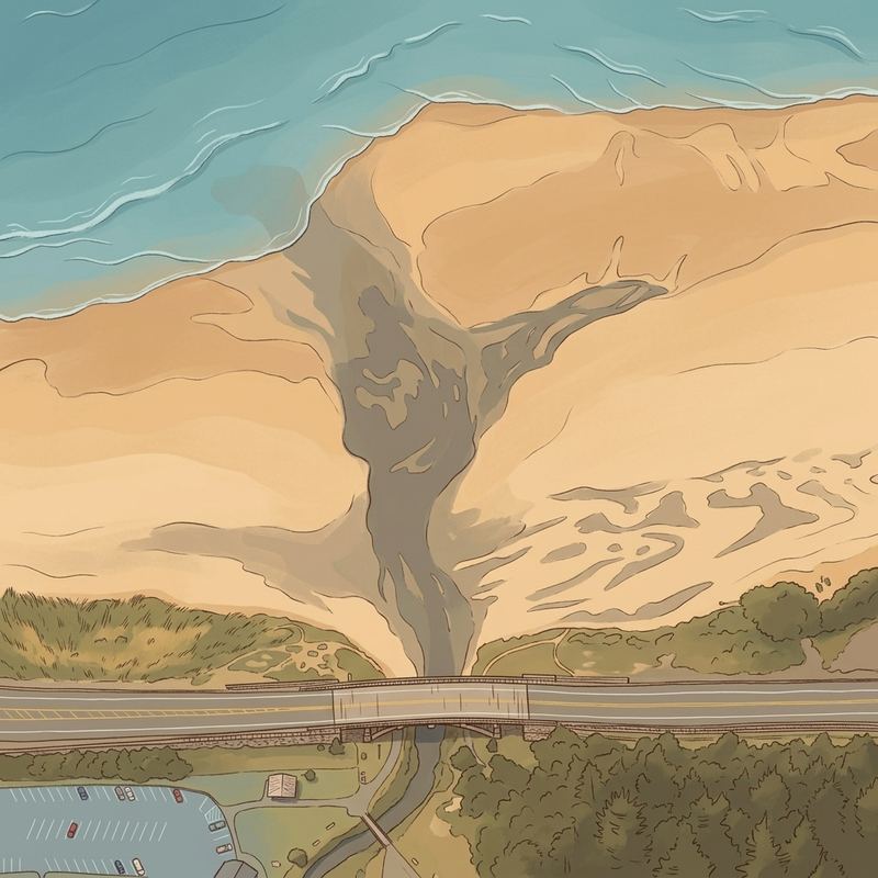 Aerial map of Beverly Beach