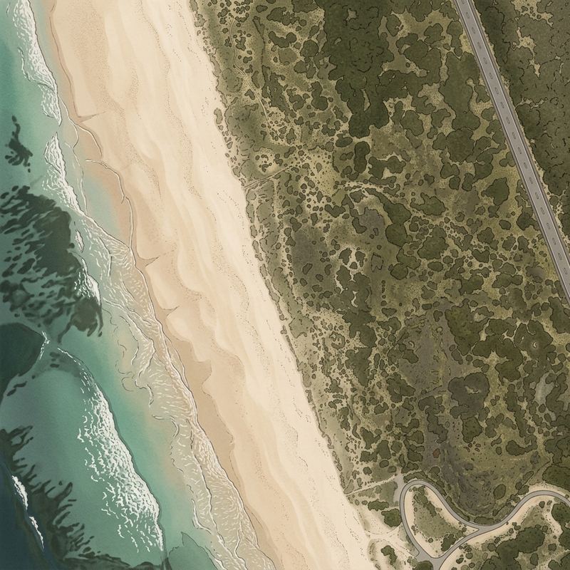 Aerial map of Big Bay Beach