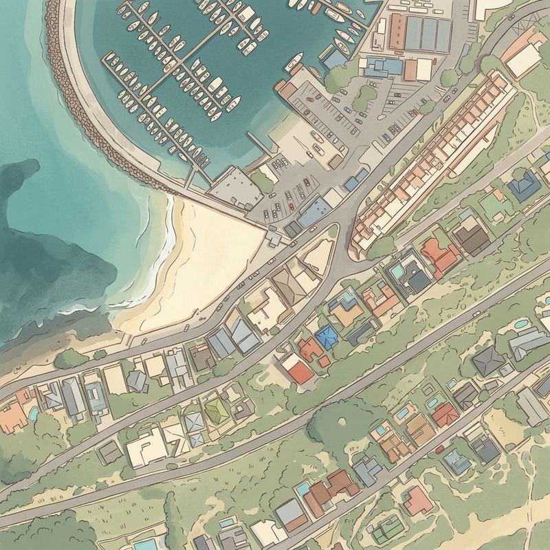 Aerial map of Bikini Beach