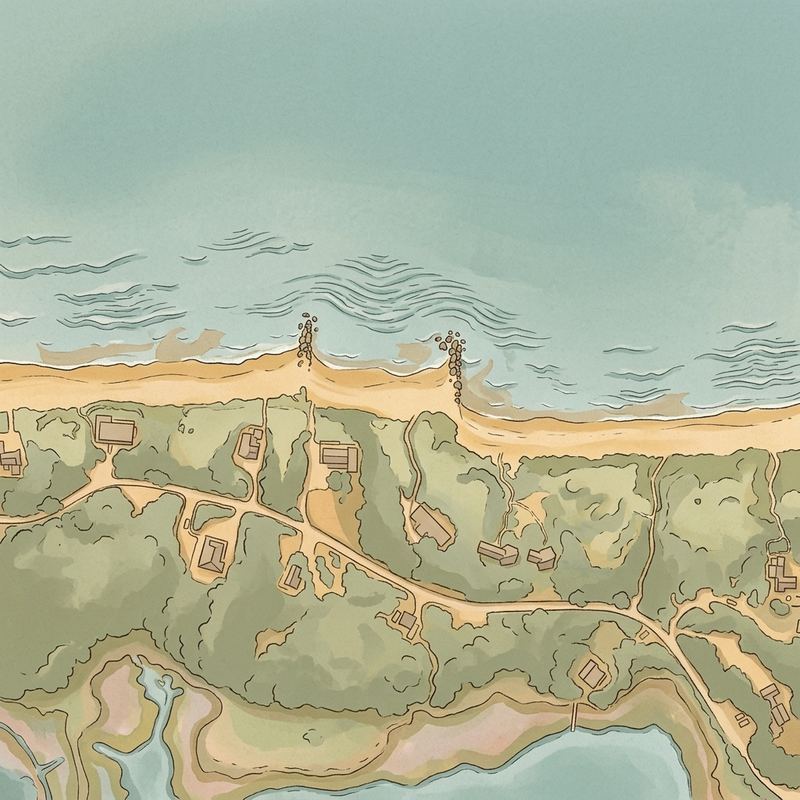 Aerial map of Black Beach