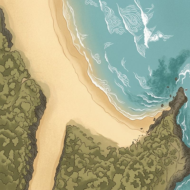 Aerial map of Black Rock Beach