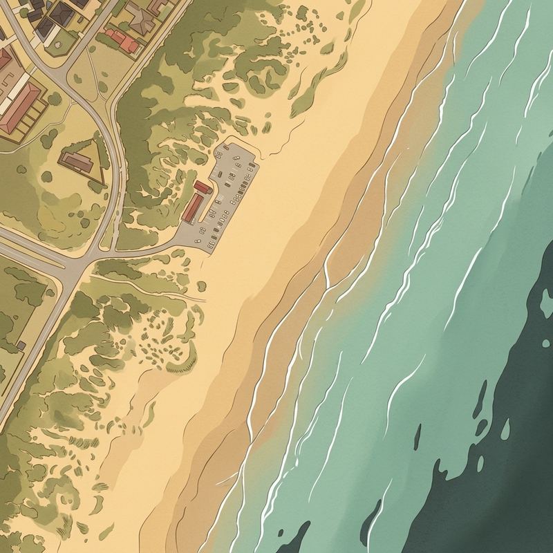 Aerial map of Bluewater Beach