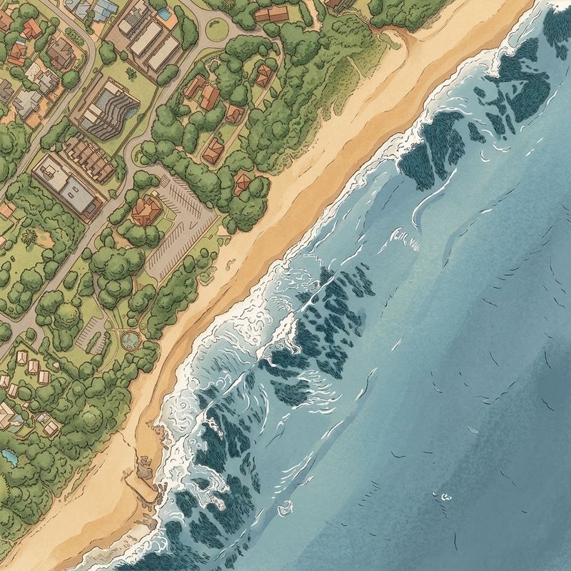 Aerial map of Blythedale Beach Bay