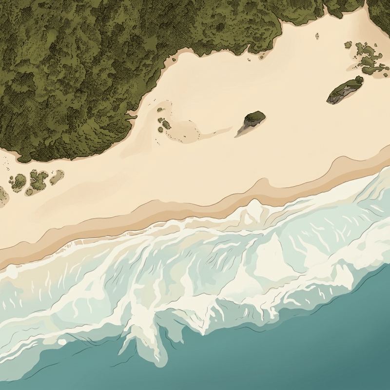 Aerial map of Bosbokstrand