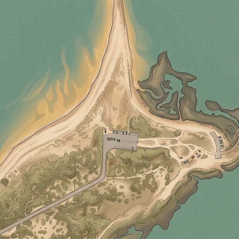 Aerial map of Breakwater Beach