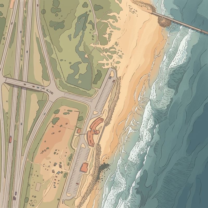Aerial map of Brighton Beach