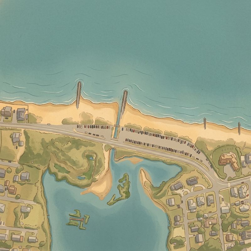 Aerial map of Bristol Beach