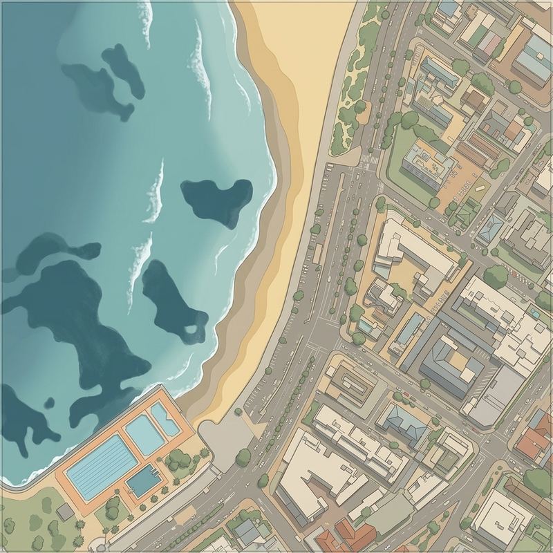Aerial map of Broken Bath Beach