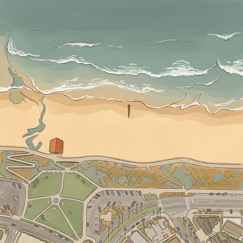 Aerial map of Burnout Beach