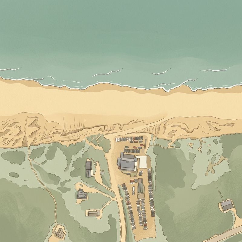 Aerial map of Cahoon Hollow Beach