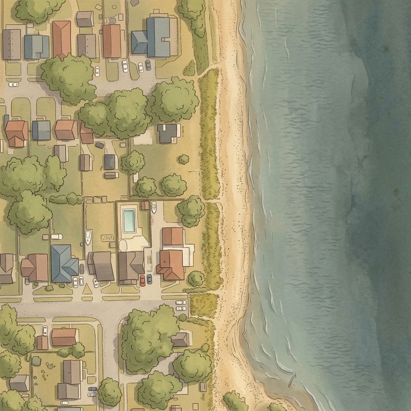 Aerial map of Carland Beach