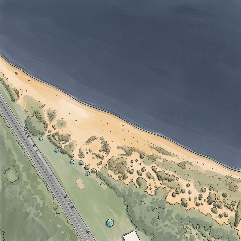 Aerial map of Cedar Point Beach & Rec Area