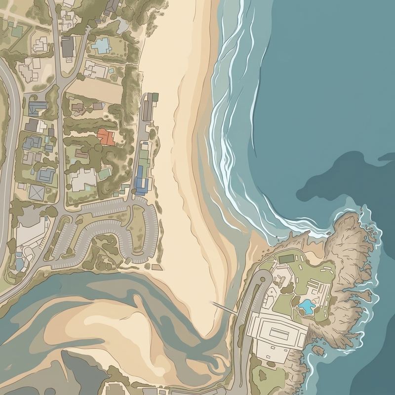 Aerial map of Central Beach