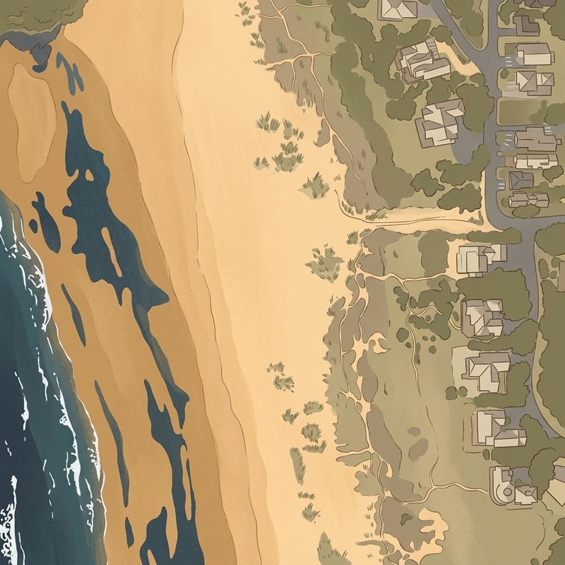Aerial map of Chapman Beach Access