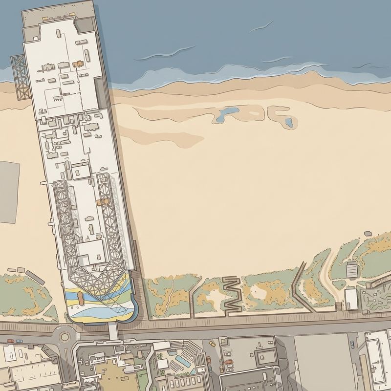 Aerial map of Chicken Bone Beach